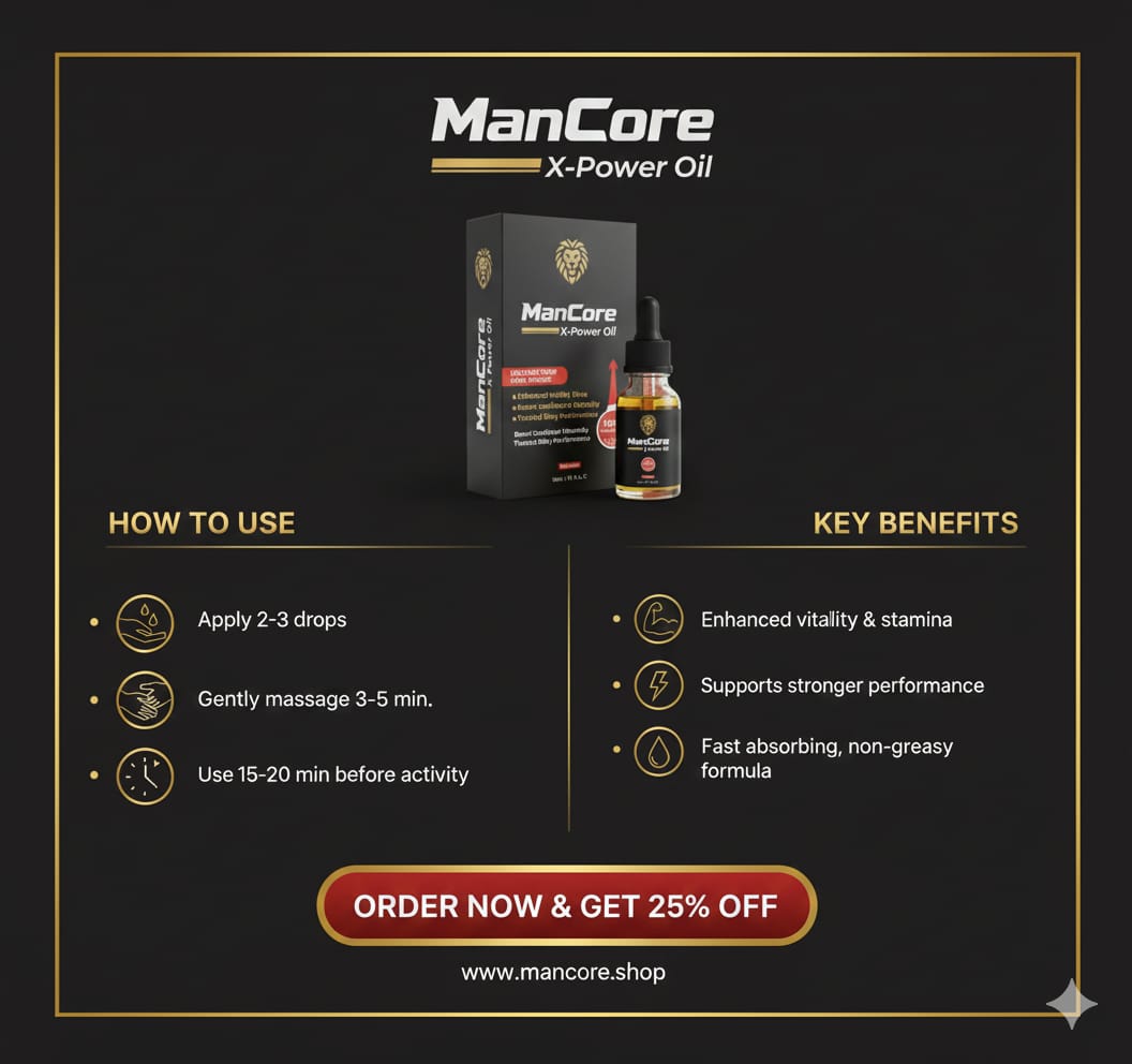 ManCore X-Power Oil For Men - Premium Herbal Confidence Oil (30ml)